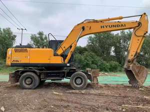 Excavadora de ruedas HYUNDAI 210w-7 de 21 toneladas, usada, original coreana, con certificación EPA y CE, precio económico, para excavación agrícola. - Product Image 2