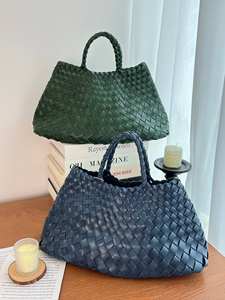 Nuevo Producto, Bolso de Mano Tejido a Mano de PU, Estilo Retro Minimalista y Creativo para Mujer - Product Image 5