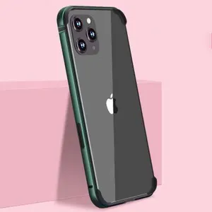 Khung kim loại trường hợp điện thoại nhôm cho iPhone 1213 14 15 Pro Max phổ điện thoại Bumper cho iPhone 11 XS Max với silicon