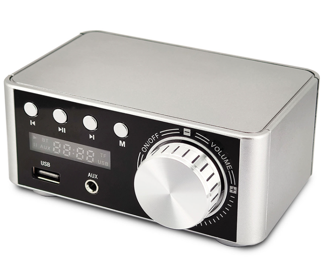 Mini Audio HiFi Blue Tooth 5.0 Power Class D Amplifier Tpa3116 Digital Amp 50W*2 Home Audio Car Marine USB/AUX in