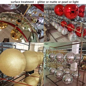 Quả cầu trang trí Giáng sinh bằng nhự<span class=keywords><strong>a</strong></span> không vỡ, kích thước 3/4/6/8/10/15/20/25/30/40/50cm, màu xanh lá, bạc, đỏ, xanh dương, vàng - Product Image 3