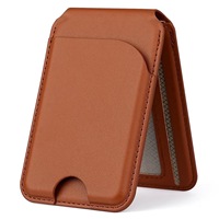Portefeuille magnétique fin en cuir PU personnalisé avec support de téléphone et fenêtre d'identification pour iPhone