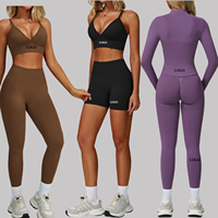 Ensemble de vêtements de sport pour femmes JY Yoga avec logo personnalisé, short, soutien-gorge, leggings à séchage rapide, veste de fitness, ensemble de yoga à haute élasticité
