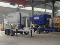 Silo à ciment horizontal mobile compact de 30 tonnes, déchargeur de sacs jumbo entièrement automatique pour installation sur chantier à distance