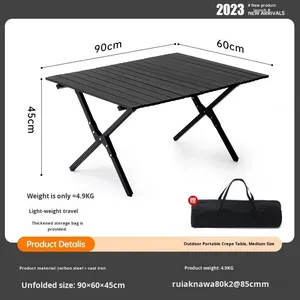 Hiện Đại Có Thể Gập Lại Kim Loại Cắm Trại Bàn Ghế Set-Di Động Ngoài Trời Dã Ngoại Đồ Nội Thất - Product Image 2