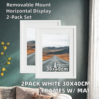 Cadre photo en bois 30x40cm avec support amovible A4, montage mural, orientation horizontale et verticale pour usage domestique