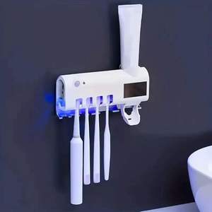 Dispensador Automático de Pasta de Dientes Moderno para Montar en la Pared, con Soporte para 4 Cepillos, Dispensación Inteligente Higiénica, Plástico Resistente a los Rayos UV, para Baño - Product Image 6
