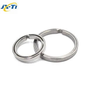 Jxt Titanium Sleutelhanger Side-Push Ontworpen Sleutelhanger Houder Titanium Afgeronde Split Ringen