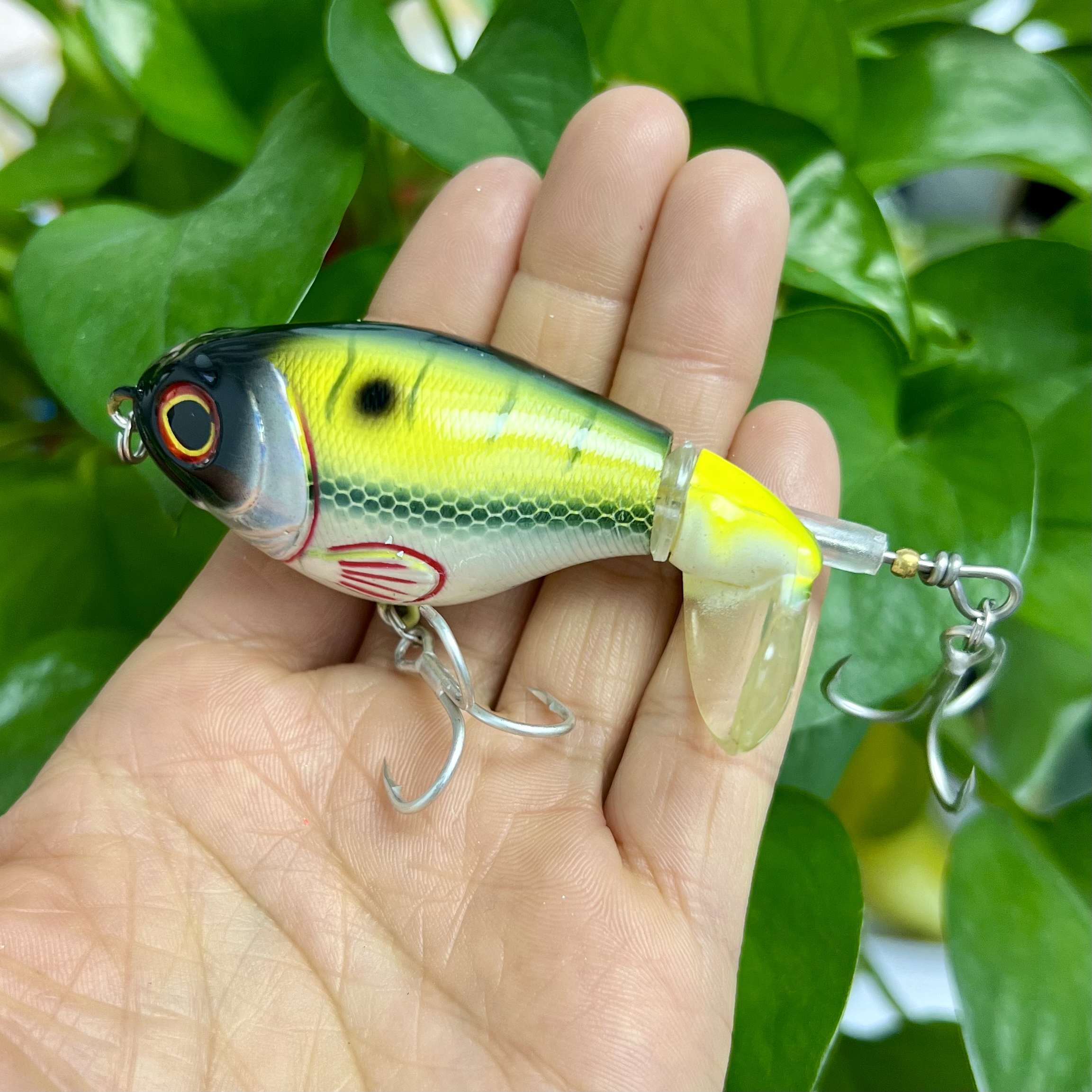 Fishing Wobblers with Rotating Tail Crankbait Whopper Plopper 75mm 17g Topwater Prop Bass Lure Saltwater Hard Fishing Wobblers with Rotating Tail Crankbait Whopper Plopper 75mm 17g Topwater Prop Bass Lure Saltwater Hard