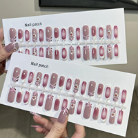 Kit de 30 faux ongles de luxe en PMMA, populaires en 2026, finition brillante, fabriqués à la machine, ongles à presser de haute qualité, forme carrée SGF-05