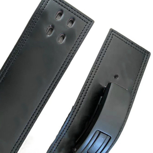 Cintura di sollevamento di potere pesante in pelle di vacchetta e microfibra materiale in pelle di sollevamento pesi da palestra per stacchi squat supporto per la schiena - Product Image 3