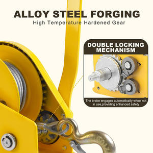 כננת יד דו-כיוונית עם נעילה עצמית, כננת ידנית לסירות 1200-2600 ליברות לעגורנים עם בלם אוטומטי - Product Image 6