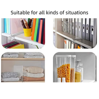 Diviseurs d'étagères en acrylique transparent pour l'organisation des étagères de placard, chambre, cuisine, bureau, salle de bain, pour vêtements, livres, sacs à main