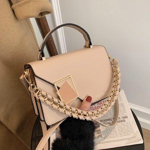 trendy small <b>square</b> Women's Tote Bags High quality women's pu leather bags Elegant Daily Shoulder Bag leather Messenger Bag - Product Image 4
