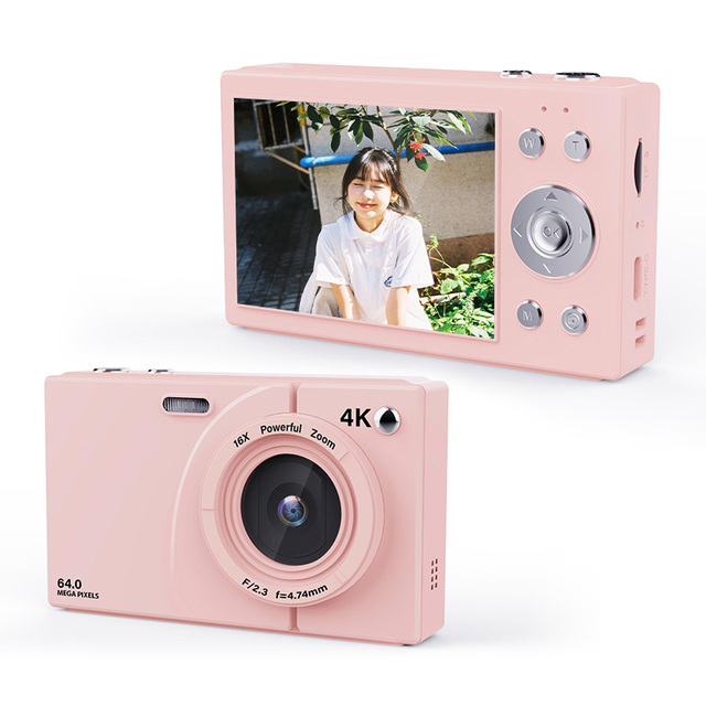 4K Digital Camera 64MP 2.8 Inch IPS Screen Video Camera 8X Zoom With 1500mah Rechargeable Battery