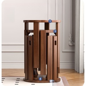 Modern Simple New Chinese Style Solid Wood <strong>Stool</strong> Stackable Combination <strong>Dining</strong> <strong>Table</strong> <strong>Stool</strong> for Household Living Room Ottomans - Product Image 3