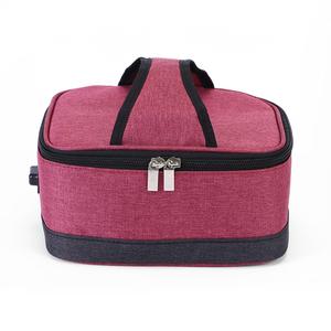 Borsa da pranzo termica elettrica USB in rosso per lavoro auto e casa cibo caldo e fornello - Product Image 1