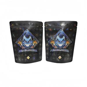 Borsa con chiusura lampo olografica personalizzata 3.5 3.5g 7g 14g confezione alimentare antiodore Stand up Doyback Mylar sacchetti di alluminio - Product Image 6