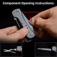 Couteau pliant DIY en acier 3cr13mov pour le camping en plein air, la survie, cadeau multifonctionnel