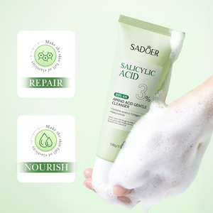 OEM SADOER Etiqueta Privada piel suave control de aceite limpieza lavado de cara ácido salicílico anti acné aminoácido <span class=keywords><strong>limpiador</strong></span> facial Suave - Product Image 4