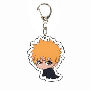 Anime créatif <span class=keywords><strong>Bleach</strong></span> Cartoon porte-clés Adorkable Kurosaki Ichigo <span class=keywords><strong>Ishida</strong></span> Uryuu Kuchiki Rukia Punk Halloween porte-clés sac cadeau - Product Image 5