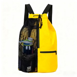 New Fashionable Ripstop Trendy Swimming Bag Mesh <strong>Drawstring</strong> <strong>Backpack</strong> with Mesh Custom <strong>Backpack</strong> Beach Gym Bag - Product Image 1