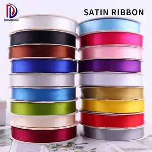 Satin Ribbon Wholesale For Packing 100% Polyester In Stock 4cm RIBBONS Custom Printed Ribbon