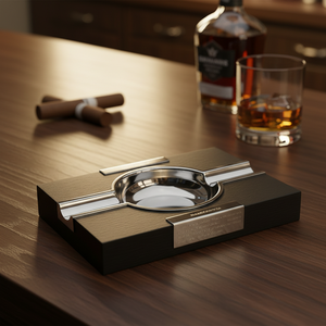 Cenicero Clásico Cuadrado de Latón y Madera de <span class=keywords><strong>Merbau</strong></span> JIFENG JF-3018 para Hogar, Oficina o Bar de Cigarros - Product Image 6