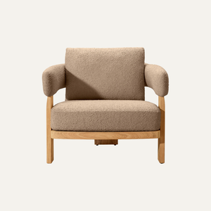 Modern Teak Wood Chaise <b>Lounge</b> <b>Chair</b> with Upholstered Fabric Cushion for Living Room and Hotel Furniture - Product Image 1