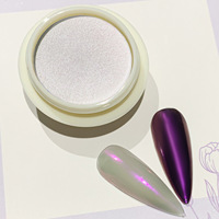 Vente en gros de poudre miroir Aurora Magic Mermaid Pigment en poudre pour ongles de haute qualité
