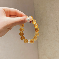 Bracelet en quartz jaune naturel - Bijoux en citrine pour la richesse et la prospérité, cadeau porte-bonheur pour femmes, FJYA