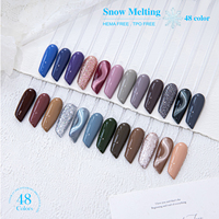 Collection de vernis gel hiver 48 couleurs, coffret gratuit, sans TPO ni HEMA, vernis gel UV 15 ml pour salon, OEM/ODM