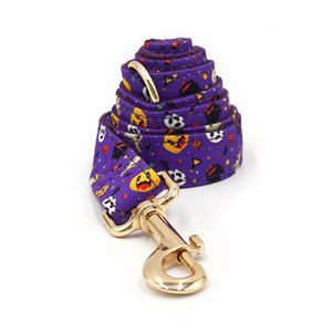Collar de perro de servicio impreso personalizado de fábrica 2024, soporte de correa, Collar de mascota Animal, collar y correa de perro de Halloween - Product Image 6