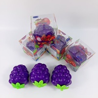 Jouet en caoutchouc souple en forme de raisin violet, à remontée lente, blocs de construction moulables, anti-stress, à presser, sensoriel, cadeau