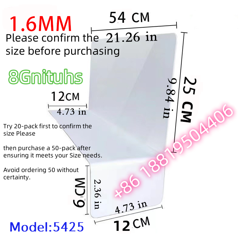Panneau autocollant blanc 54 * 25CM + 12 * 6CM 1,6MM
