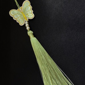 Keychain <b>Charm</b> Korean Traditional Norigae Butterfly Pendant Lucky <b>Charm</b> Cute <b>Bag</b> <b>Charm</b> Handmade Embroidered Silk Tassel Pearl - Product Image 6