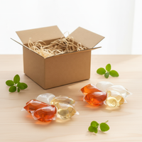 Capsules de lessive écologiques antibactériennes jetables 5-en-1 avec parfum longue durée pour lavage automatique en machine