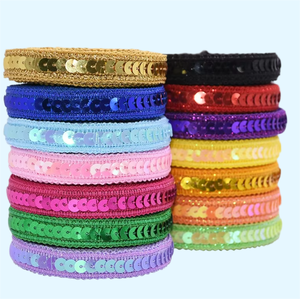 <span class=keywords><strong>12Mm</strong></span> Vàng Bạc Trắng Màu Đỏ Sequin Ren Ribbon Trim <span class=keywords><strong>Webbing</strong></span> 100% <span class=keywords><strong>Polyester</strong></span> Thân Thiện Với Môi May Sử Dụng Vải Cưới Mũ Tự Làm - Product Image 1