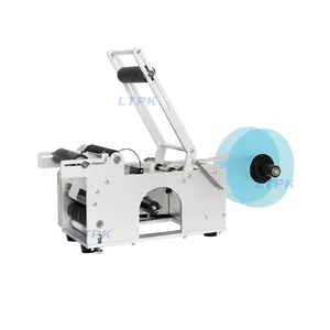 LT50 Semi-automatic Self Adhesive Round Bottle Labeling Machine Suitable for Cans Plastics Glass Metal Bottles Jar Container