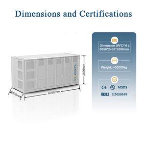 Batería <span class=keywords><strong>Solar</strong></span> Renepoly de 2508 kWh, Batería de Litio LiFePO4 <span class=keywords><strong>con</strong></span> Refrigeración Líquida, Estación de Energía Todo en Uno en Contenedor para Sistema de Energía <span class=keywords><strong>Solar</strong></span> - Product Image 2