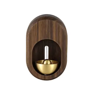 Carillón de viento de madera maciza, refrigerador hecho a mano Simple, campana de cobre, pequeño regalo creativo de inauguración de la casa - Product Image 1
