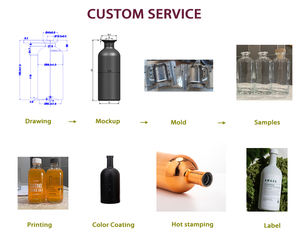 250ml 300ml Botella de vidrio de <span class=keywords><strong>cola</strong></span> con tapa de aluminio Jugo Bebida Leche Soda Agua Cerveza Botellas de vidrio - Product Image 6