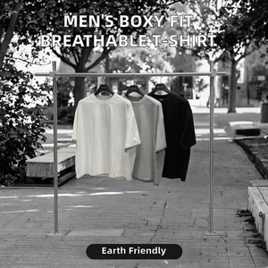 T-shirt en polyester/coton tricoté à manches courtes, col rond, coupe ample et décontractée, style hip-hop pour homme, 240 grammes, écologique - Product Image 2