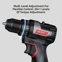 Perceuse sans fil Deli 16V au lithium-ion, perceuse électrique rechargeable, tournevis électrique à couple élevé DE050