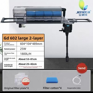 Filtro Superior Ajustable <span class=keywords><strong>de</strong></span> Múltiples Capas con Bomba Integrada para Acuarios <span class=keywords><strong>de</strong></span> Agua Dulce, Peces, Mariscos, Cangrejos Ermitaños, Camarones y Caballitos <span class=keywords><strong>de</strong></span> <span class=keywords><strong>Mar</strong></span> - Product Image 5