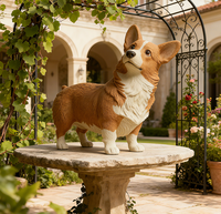 Statue de Cocker Spaniel personnalisée OEM de Offre Spéciale, résine peinte à la main, décor de jardin extérieur pour chemin de villa, sculpture de chien