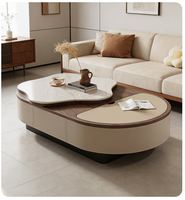 Table basse en pierre frittée de style italien, luxe léger, pour salon, usage domestique, petite table de rangement créative de style français pour café et thé