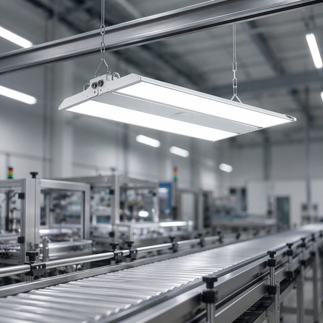 USA High Brightness 100 150 200W 4CCT Selectable LED Linear High Bay Light for Industrial Factory Workshop Warehouse Lighting