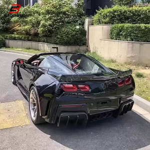 Cho Chevrolet Corvette C7 2014-2019 Modycar Phong <span class=keywords><strong>C</strong></span>ách Sợi Carbon Phí<span class=keywords><strong>a</strong></span> Sau Bumper Phí<span class=keywords><strong>a</strong></span> Sau Khuếch Tán Môi 2 Mảnh Bodykit Xe Phần - Product Image 5