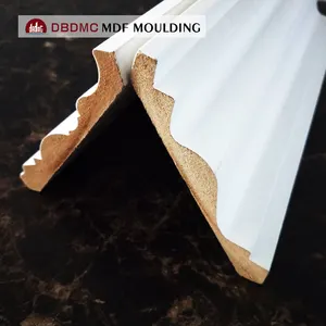 白色石膏底漆地板配件踢脚板木板中密度纤维板聚苯乙烯模塑